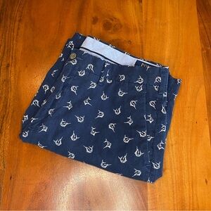Polo Ralph Lauren Linen Cotton Navy Swordfish Shorts Men’s Size 32 Preppy Summer